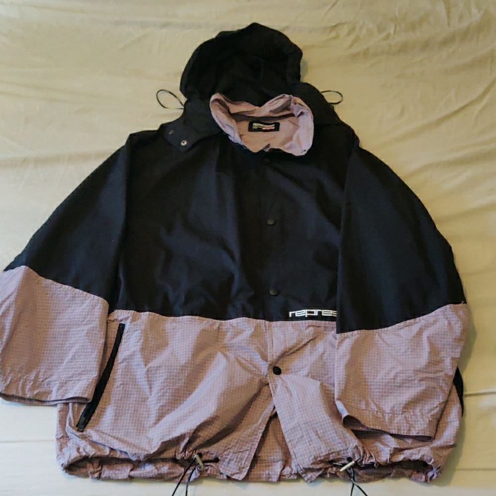 Rain Mac - black/red check size large